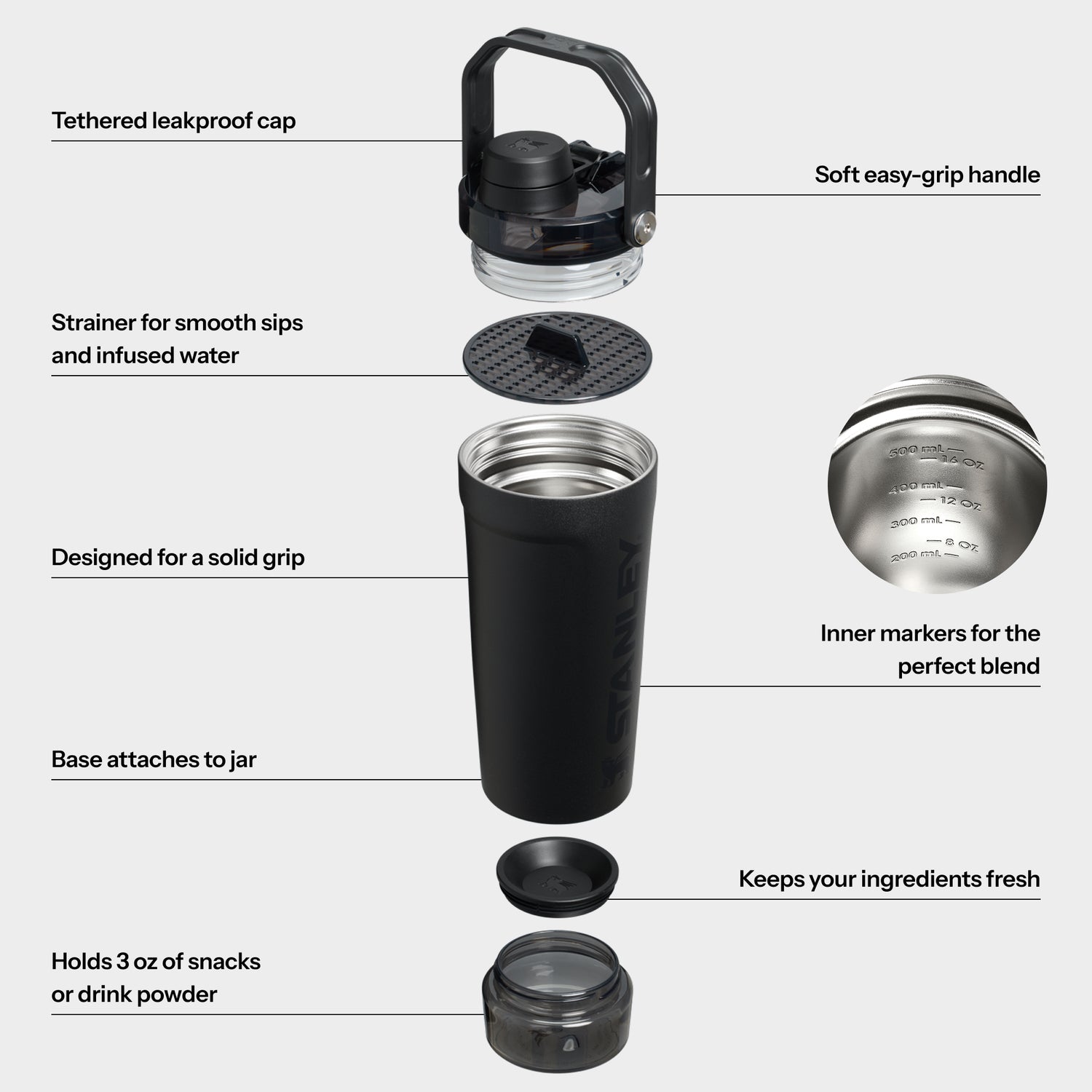 Stanley 1913 Vitalize™ Shaker in Black 2.0 | View 4