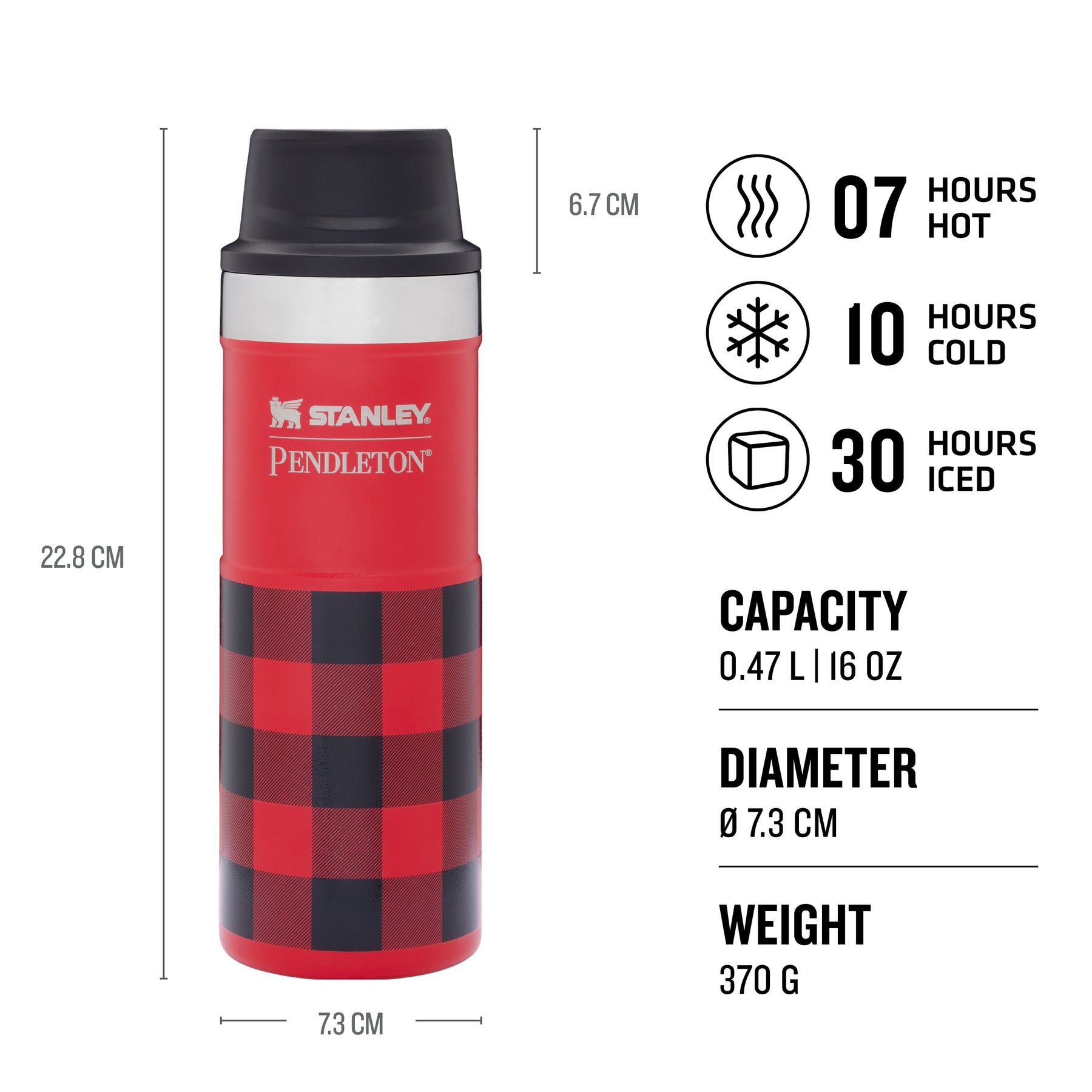 STANLEY Trigger Action Travel Mug 0.25L - Keeps Hot for 3 Hours - BPA-Free  - Thermos Flask for Hot or Cold Drinks - Leakproof Reusable Coffee Cup 