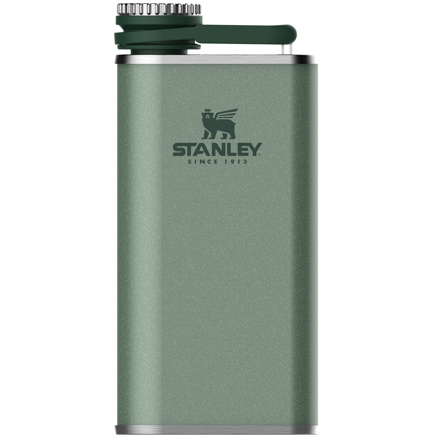 Stanley 1913 Classic Easy Fill Wide Mouth Flask in Hammertone Green | View 1