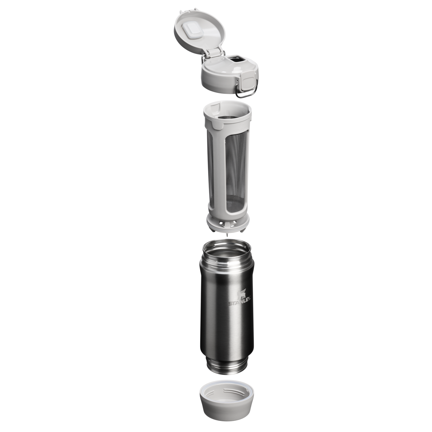 Stanley 1913 Mate Sift & Store 1L in Stainless Steel Ash | View 2