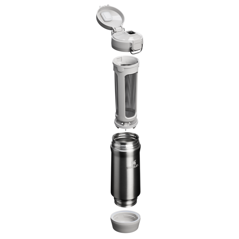 Stanley 1913 Mate Sift & Store 1L in Stainless Steel Ash | Cross Section View