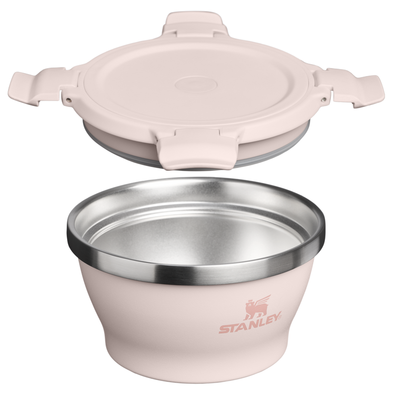 Stanley 1913 Fresh-to-Table Leakproof Bowl 0.47L in Rose Quartz | Cross Section View