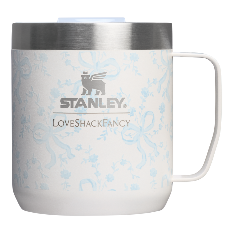 Stanley 1913 Stanley 1913 x LoveShackFancy Camp Mug Set 0.35L in Coquette Bow - Winter Ice | Front View