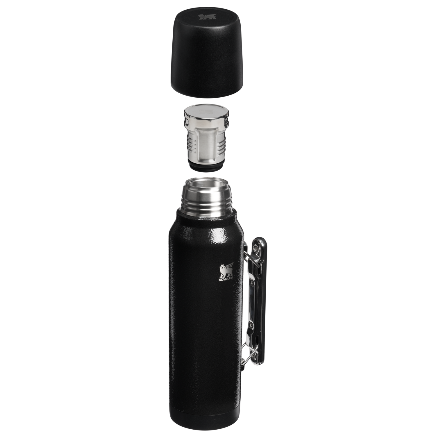 Stanley 1913 New Legend Bottle 1.4L in Hammertone Black | Cross Section View
