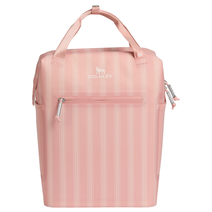 Stanley 1913 Madeleine Mini Backpack Soft Cooler 13.2L in Peach Rose Picnic Stripe
