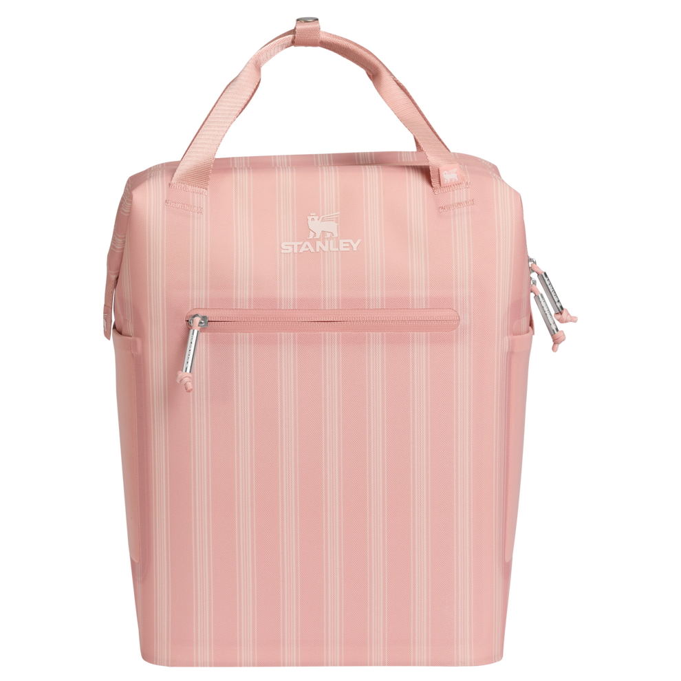 Stanley 1913 Madeleine Mini Backpack Soft Cooler 13.2L in Peach Rose Picnic Stripe