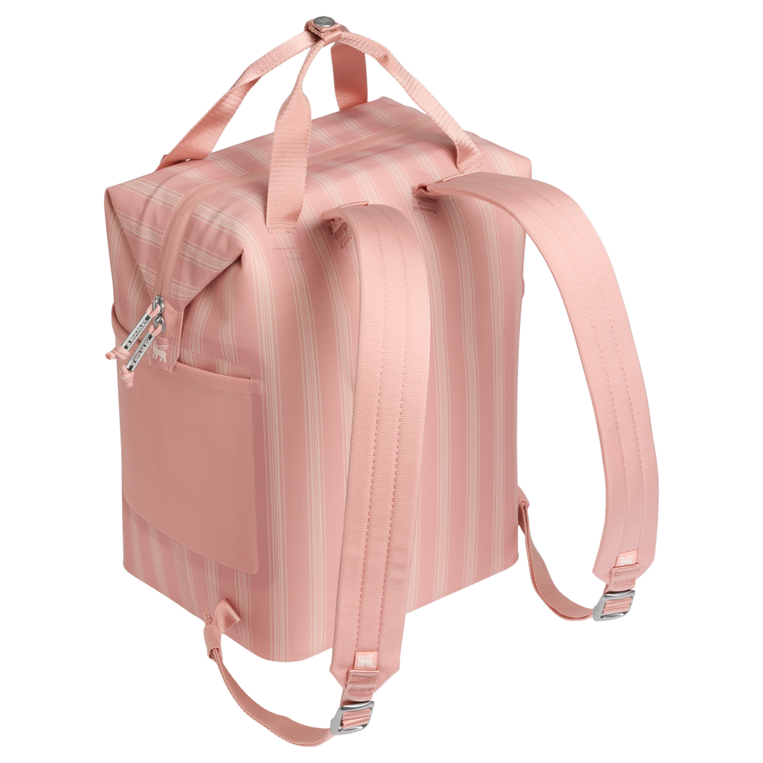 Stanley 1913 Madeleine Mini Backpack Soft Cooler 13.2L in Peach Rose Picnic Stripe | View 2