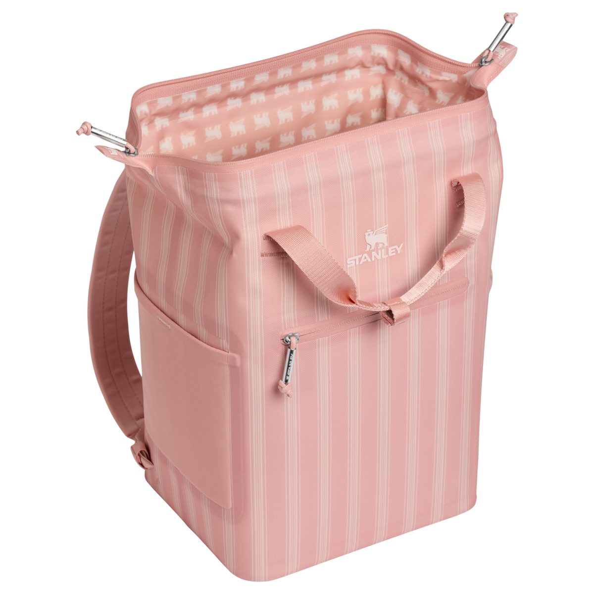 Stanley 1913 Madeleine Mini Backpack Soft Cooler 13.2L in Peach Rose Picnic Stripe