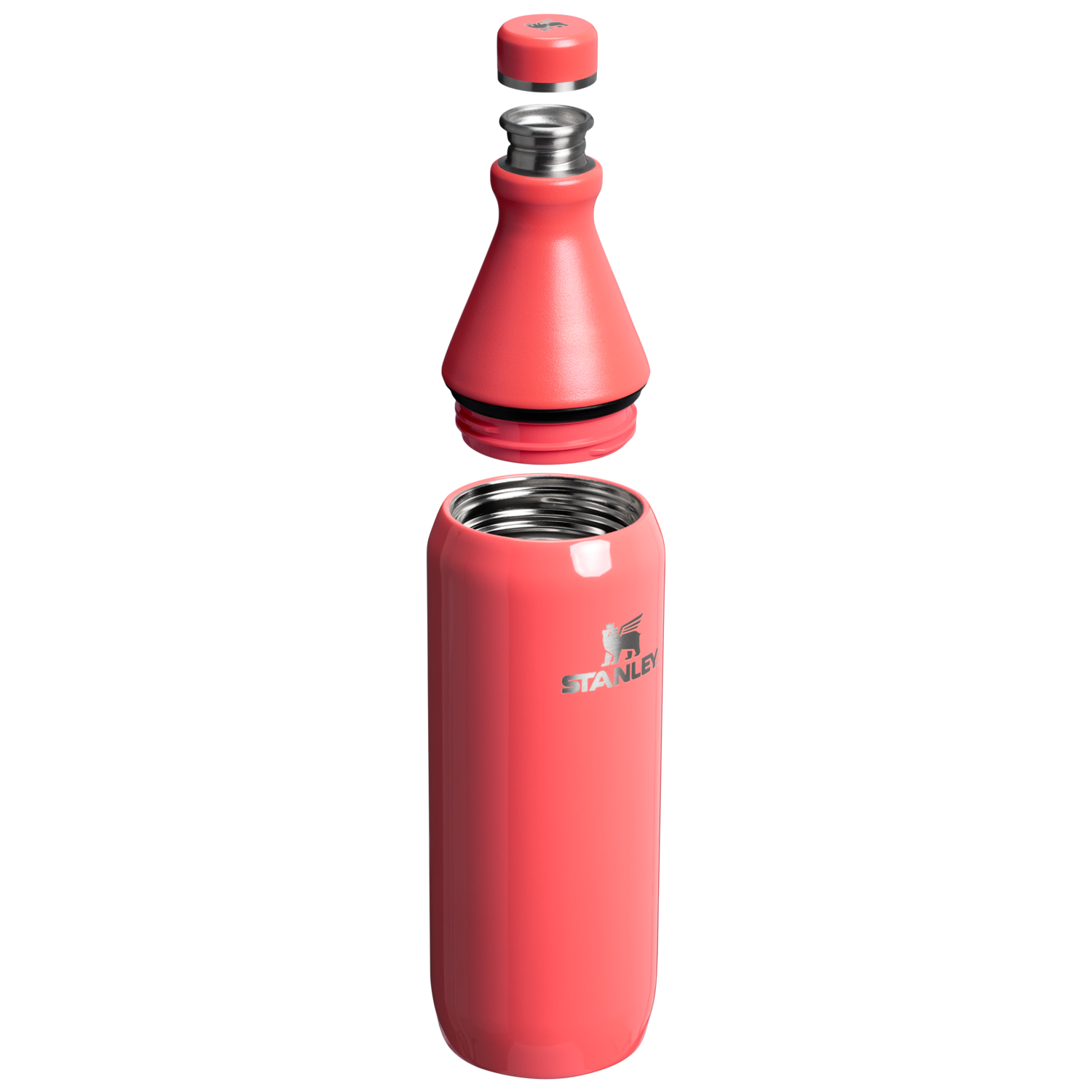 Stanley 1913 All Day Slim Bottle 0.59L in Hot Coral Gloss | View 2