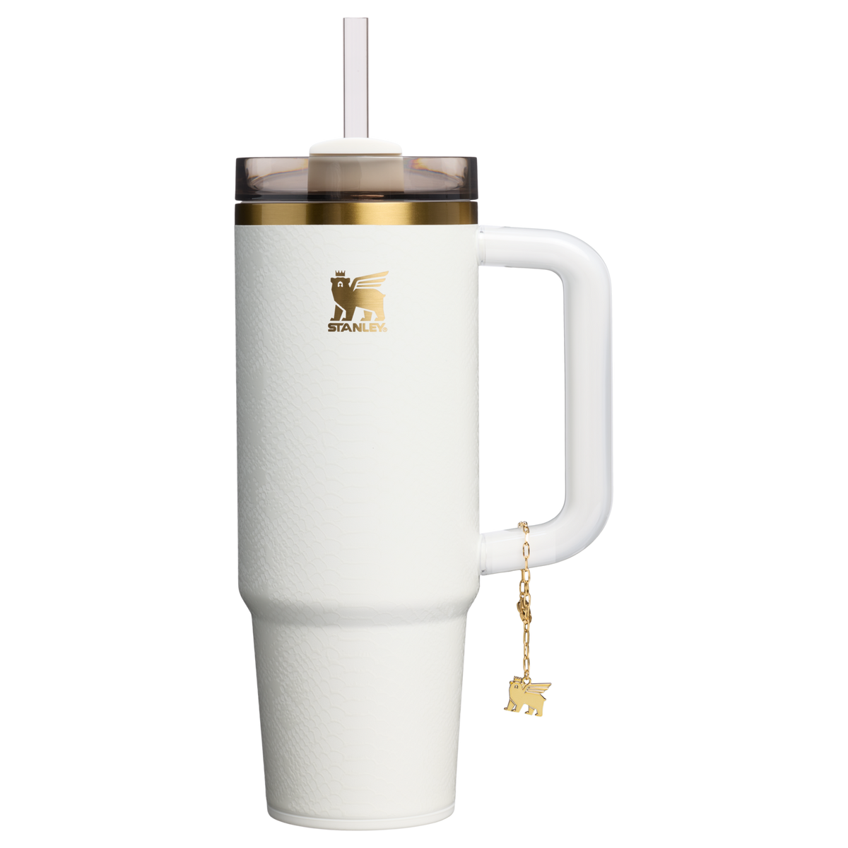 Stanley 1913 Quencher® Luxe H2.0 FlowState™ Tumbler 0.89L in Pale Stone Snakeskin | Front View