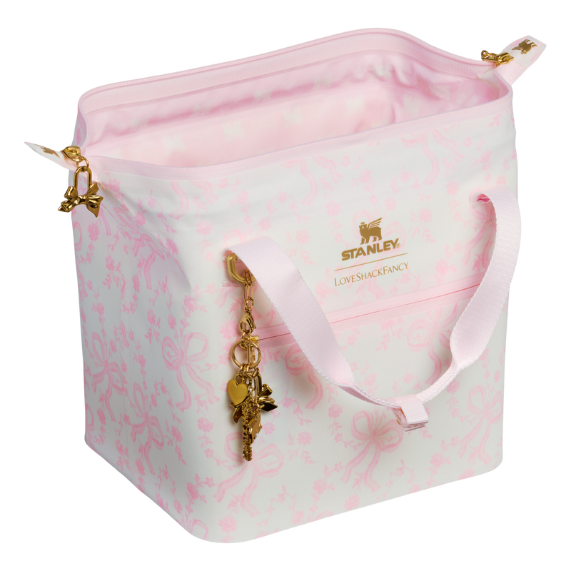 Stanley 1913 Stanley 1913 x LoveShackFancy All-Day Julienne Mini Cooler 7L in Coquette Bow - Chantilly | Open View
