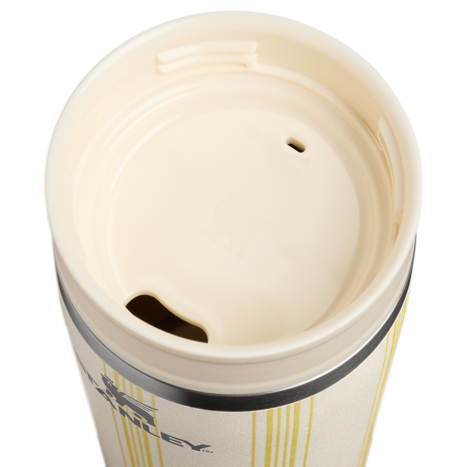 Stanley 1913 Café-To-Go Travel Mug 0.35L in Cream Picnic Stripe | View 1