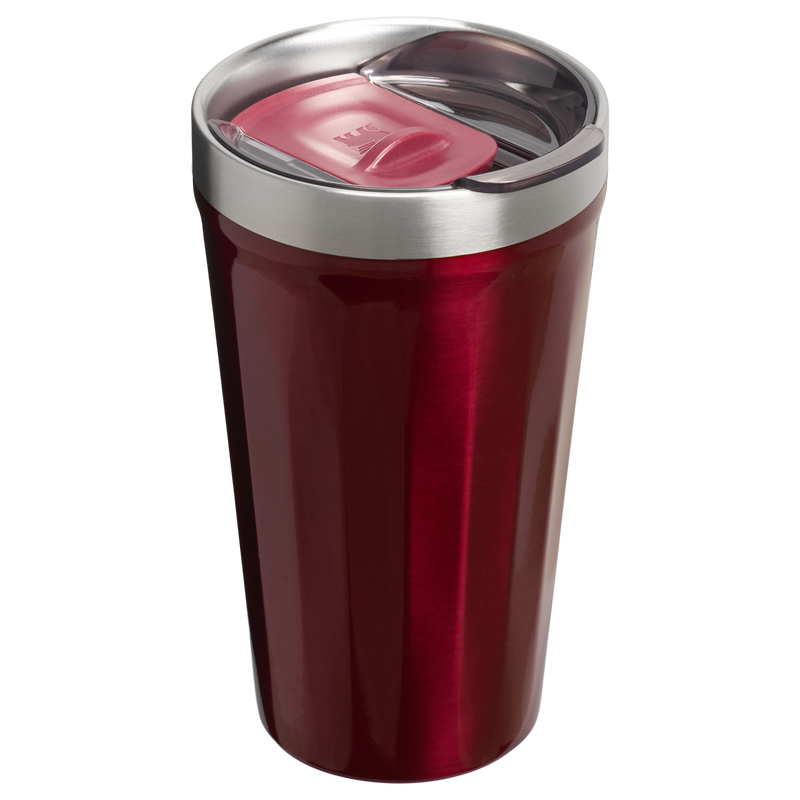 Stanley 1913 Everyday Textured Tumbler 0.47L in Garnet Shine | Back View
