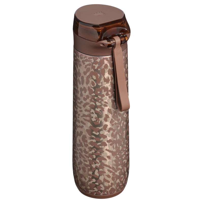 Stanley 1913 Flowstate™ Spring Bottle 0.59L in Pale Gold Leopard | Back View