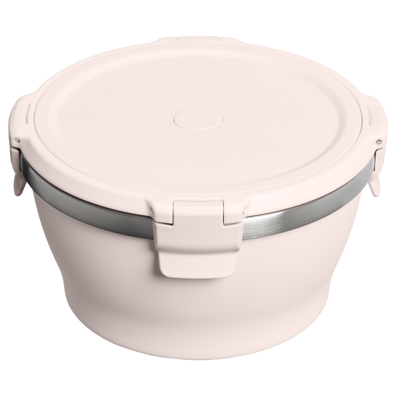 Stanley 1913 Fresh-to-Table Leakproof Bowl 0.94L in Rose Quartz | Back View