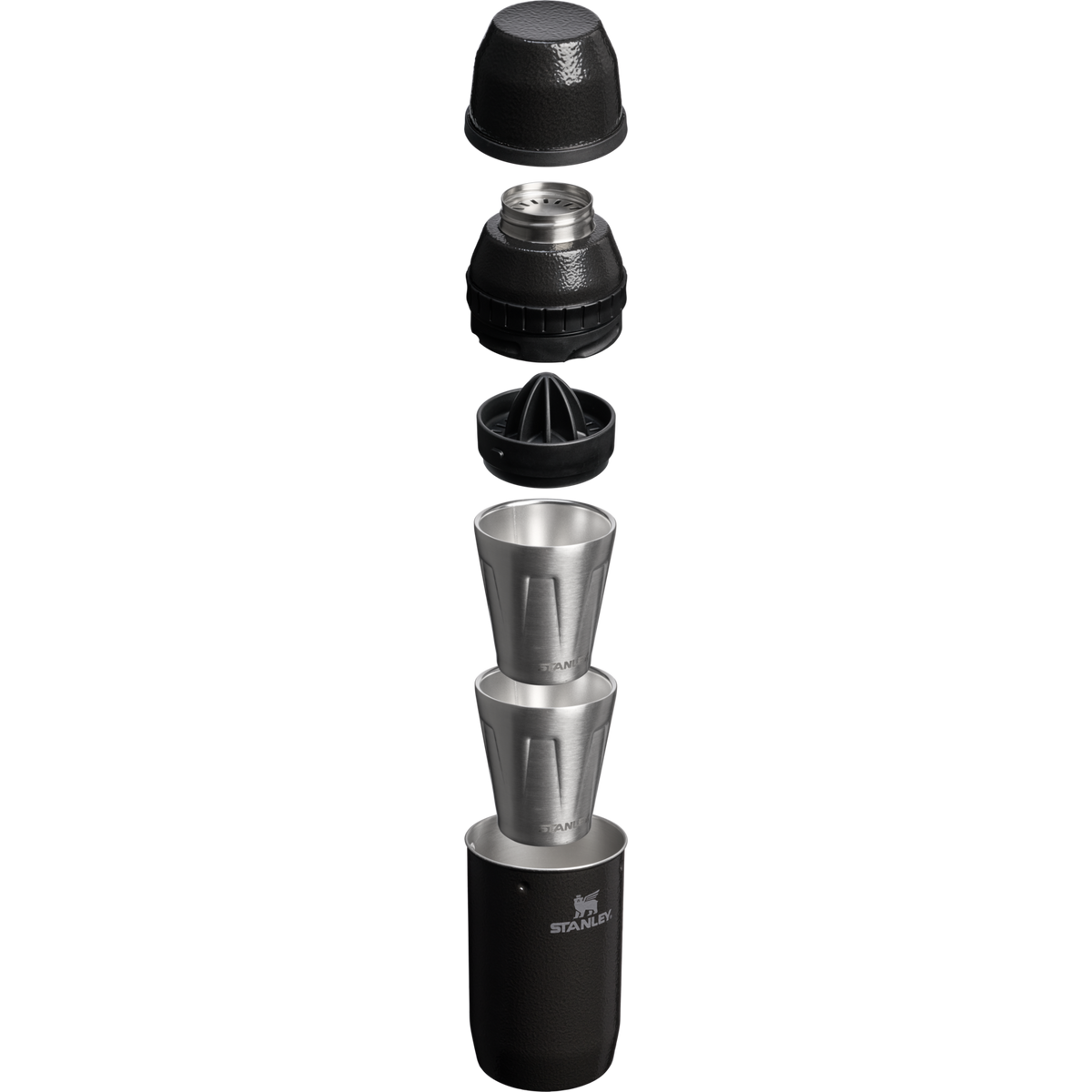 Stanley 1913 Adventure Happy Hour Cocktail Shaker Set in Hammertone Black