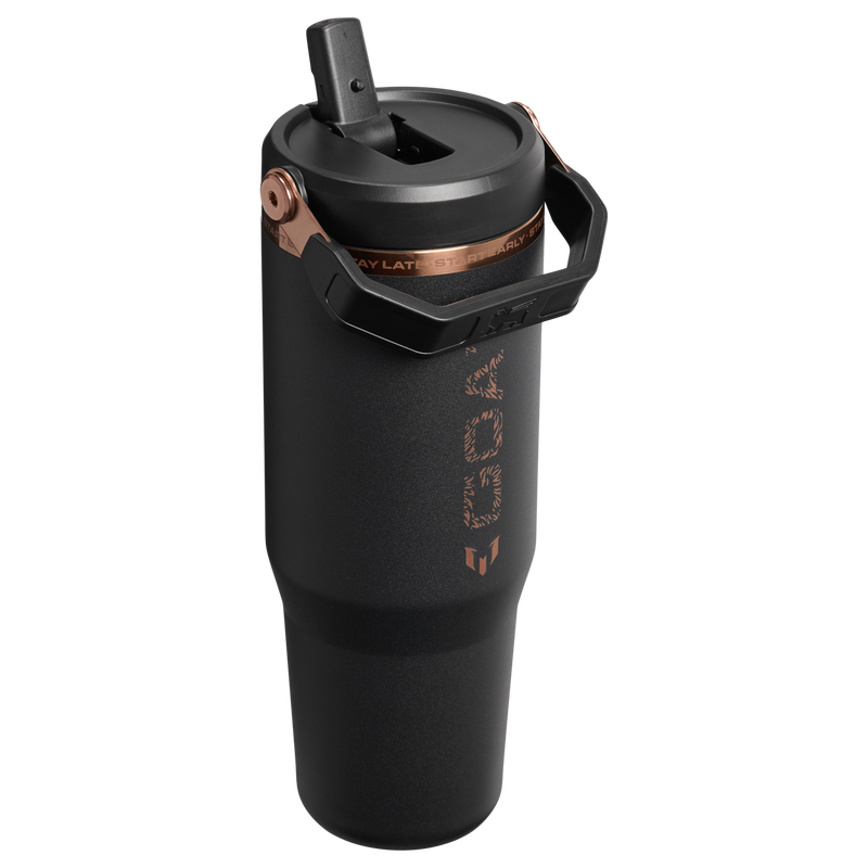 Stanley 1913 Messi x Stanley 1913 IceFlow™ Flip Straw 2.0 Tumbler 0.89L in Messi GOAT Black | Back View