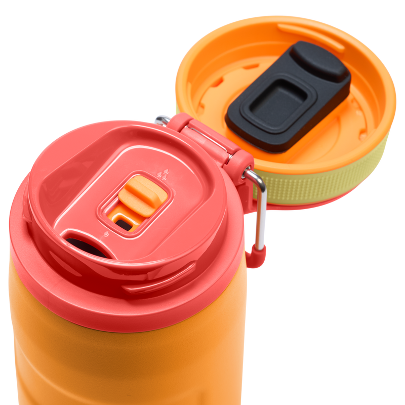 Stanley 1913 IceFlow™ Bottle Twist Flip 0.47L in Goldenrod Coral | Lid Detailed View
