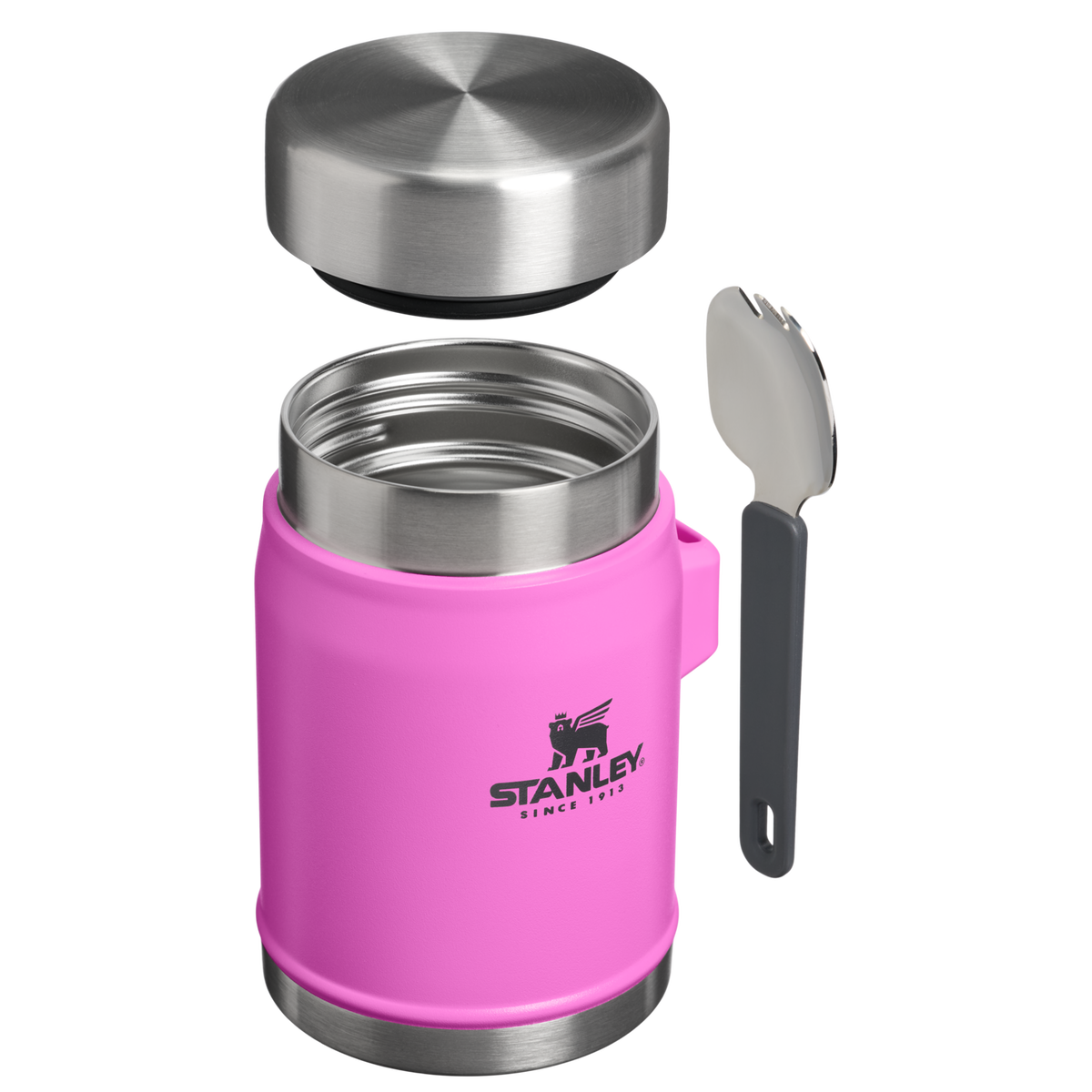 Stanley 1913 Legendary Food Jar + Spork 0.4L in Hot Pink