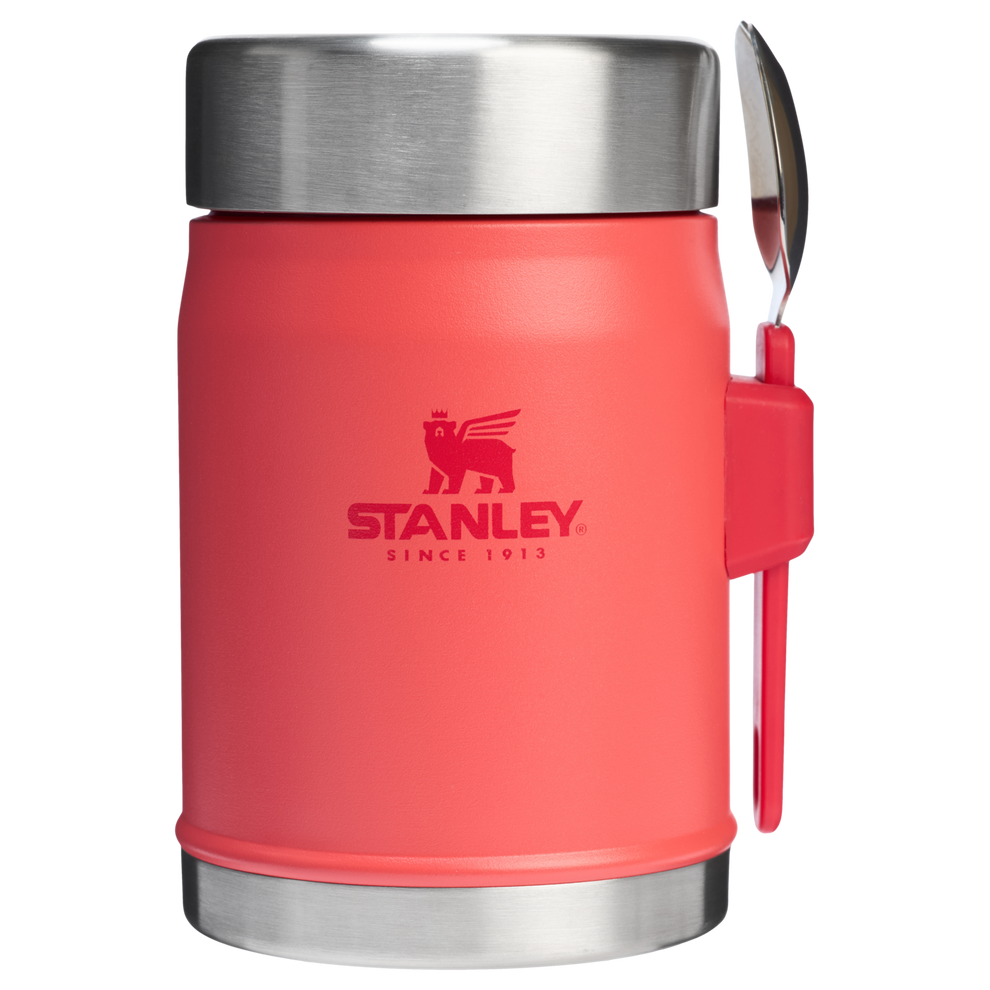 Stanley 1913 Legendary Food Jar + Spork 0.4L in Hot Coral