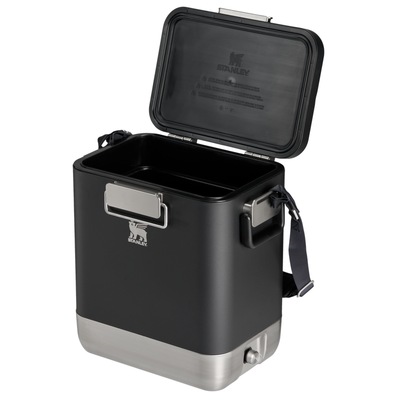 Stanley 1913 Lifted Spirits™ Steel Cooler 24.6L in Black | Open View