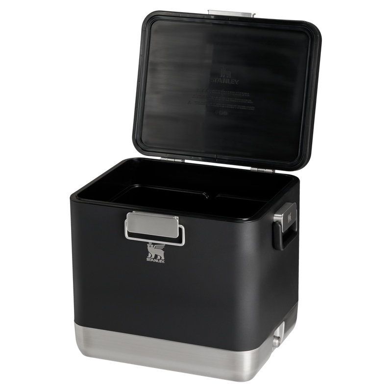 Stanley 1913 Lifted Spirits™ Steel Cooler 52L in Black | Open View