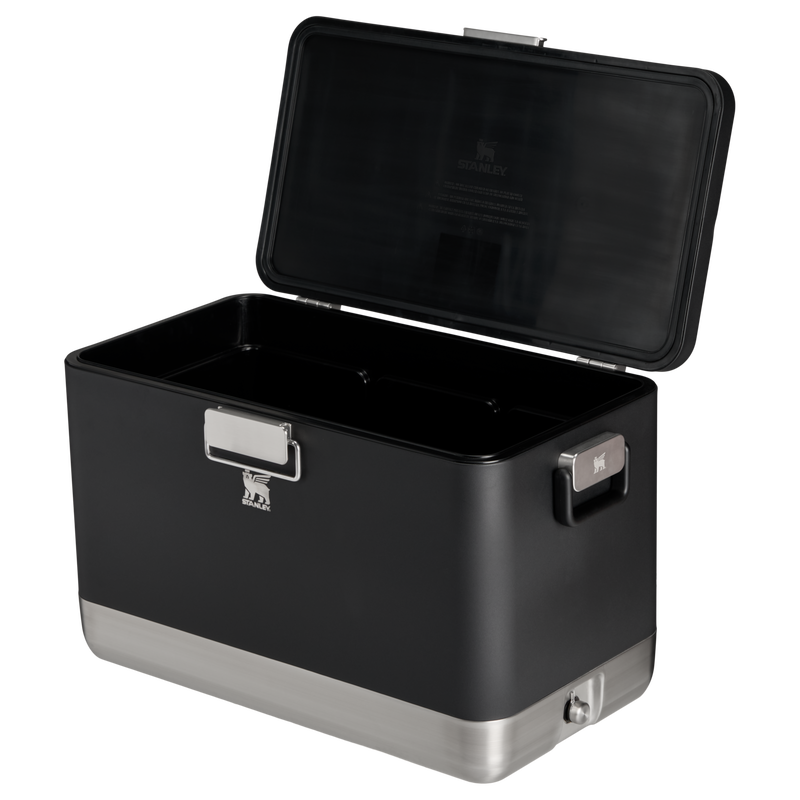Stanley 1913 Lifted Spirits™ Steel Cooler 79.5L in Black | Open View