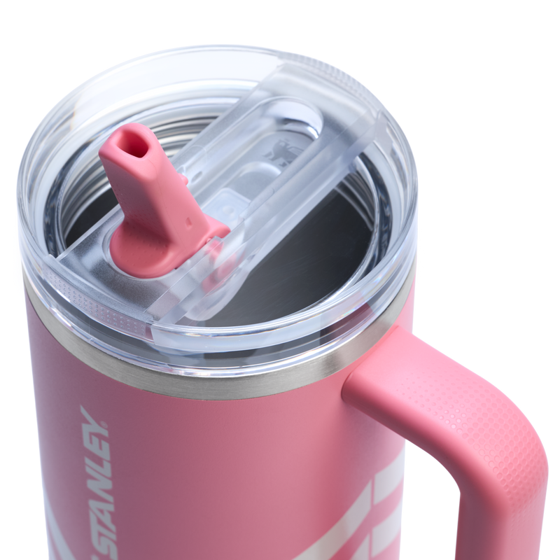 Stanley 1913 Quencher® ProTour Flip Straw Tumbler 1.18L in Plumeria Chevron | Lid Detailed View