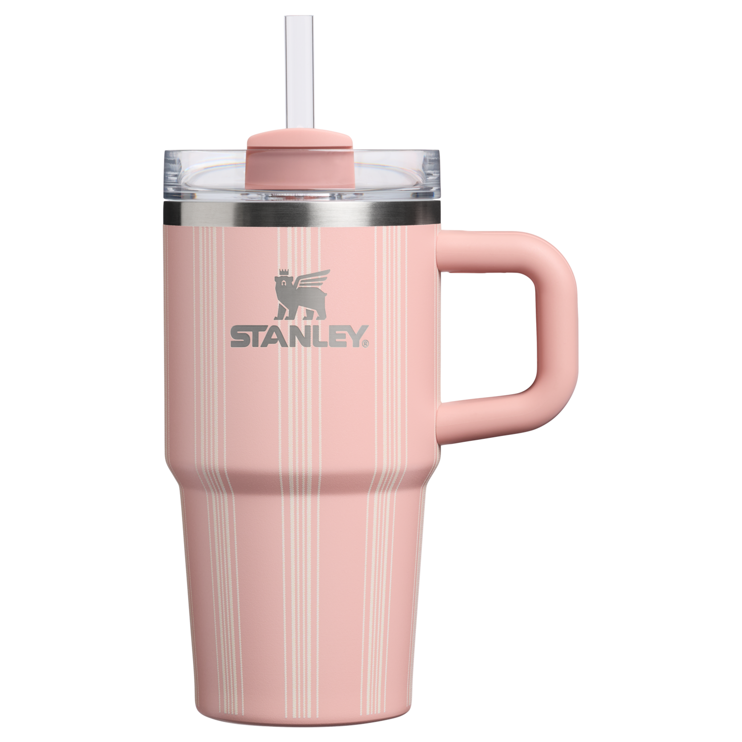 Stanley 1913 Quencher® H2.0 FlowState™ Tumbler 0.59L in Peach Rose Picnic Stripe | View 1