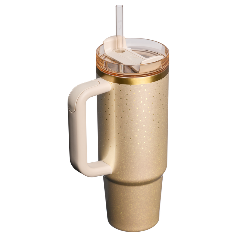 Stanley 1913 Quencher® H2.0 FlowState™ Tumbler 0.89L in Prosecco Shimmer | Back View