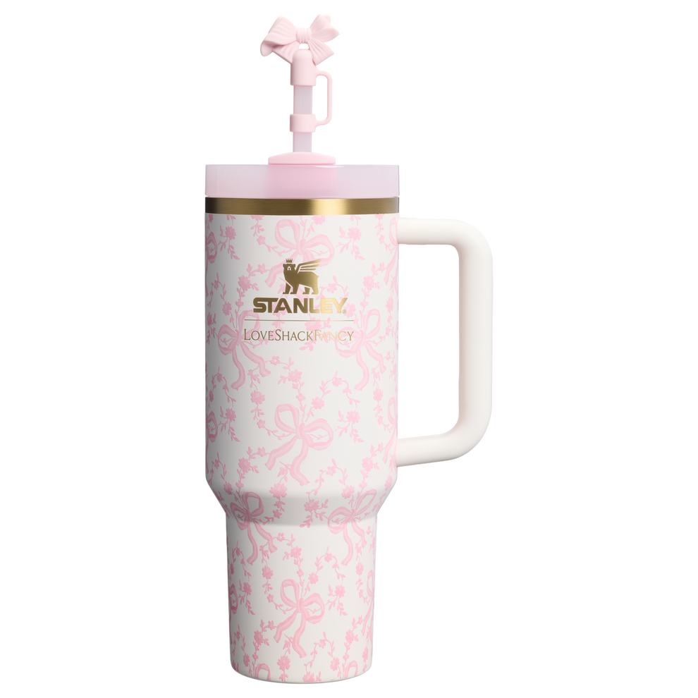 Stanley 1913 Stanley 1913 x LoveShackFancy Quencher® H2.0 FlowState™ Tumbler 1.18L in Coquette Bow - Chantilly