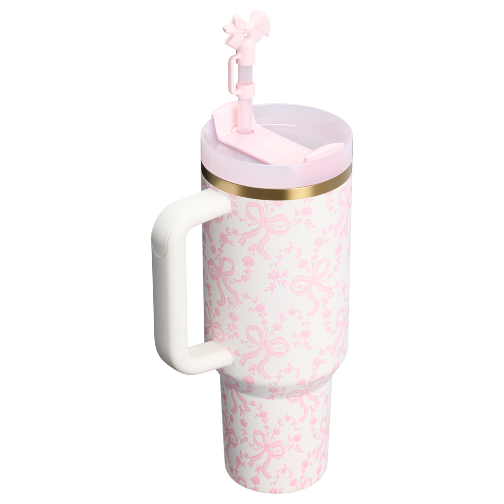 Stanley 1913 Stanley 1913 x LoveShackFancy Quencher® H2.0 FlowState™ Tumbler 1.18L in Coquette Bow - Chantilly