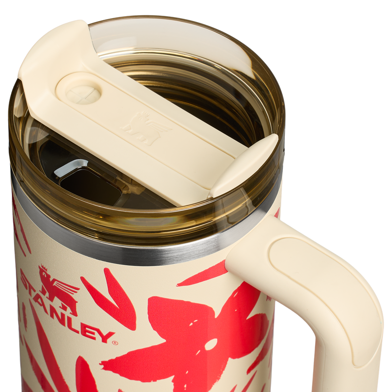 Stanley 1913 Quencher® H2.0 FlowState™ Tumbler 0.89L in Resort Floral | Lid Detailed View