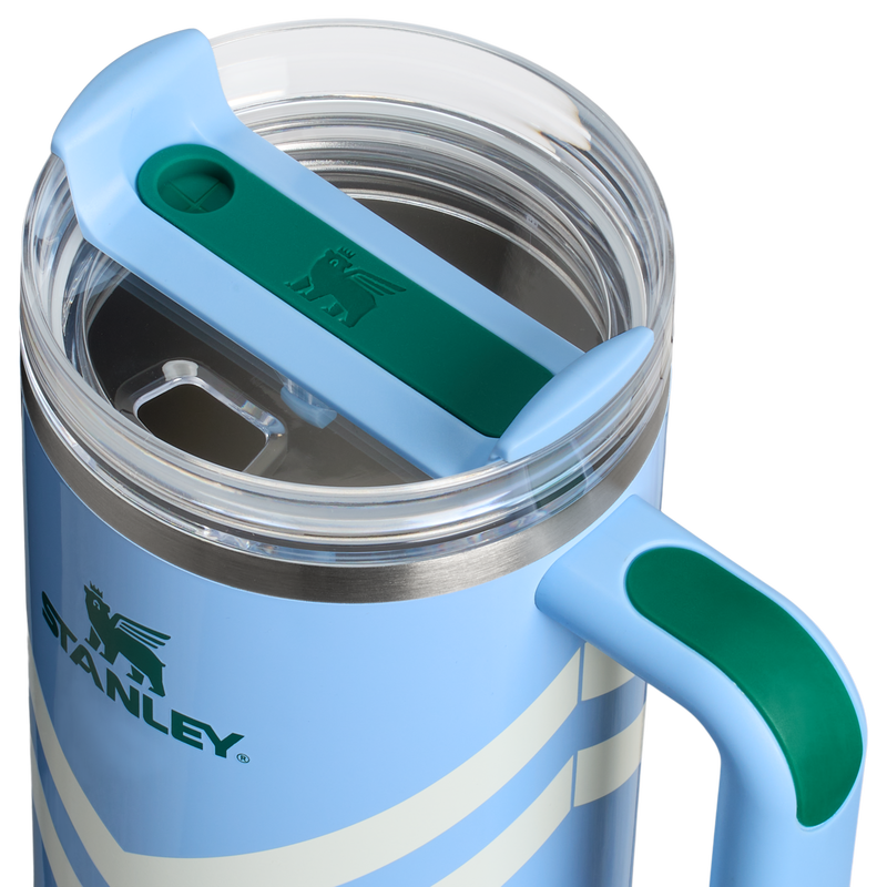 Stanley 1913 Quencher® H2.0 FlowState™ Tumbler 1.18L in Cornflower Chevron Gloss | Lid Detailed View
