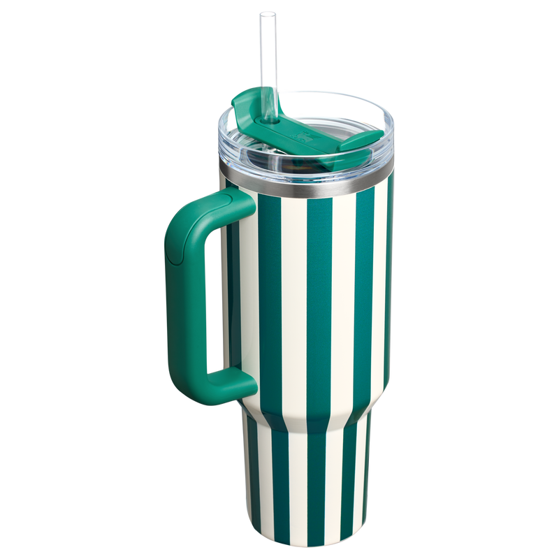 Stanley 1913 Quencher® H2.0 FlowState™ Tumbler 1.18L in Emerald Cabana Gloss | Back View