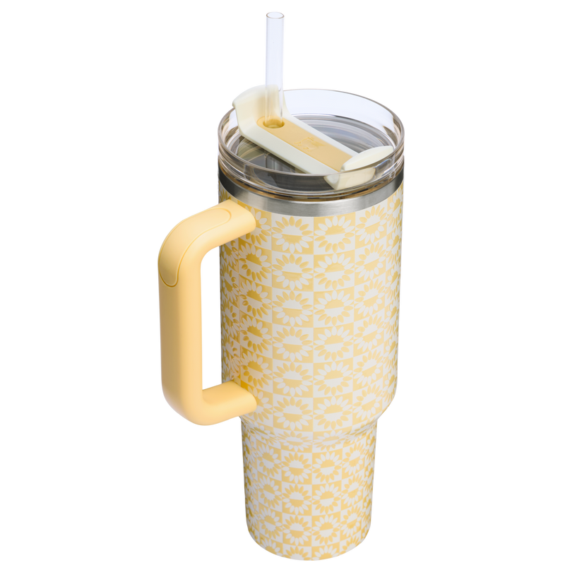 Stanley 1913 Quencher® H2.0 FlowState™ Tumbler 1.18L in Butter Sunflower | Back View