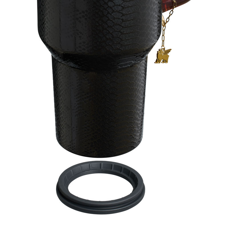 Stanley 1913 Quencher® Luxe H2.0 FlowState™ Tumbler 1.18L in Black Snakeskin