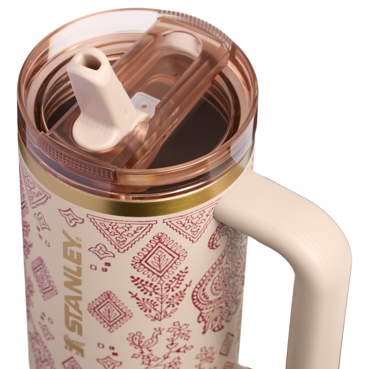 Stanley 1913 Quencher® ProTour Tumbler 0.89L in Deepa Brown Sugar | Lid Detailed View