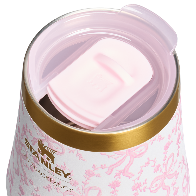 Stanley 1913 Stanley 1913 x LoveShackFancy Reserve Wine Tumbler Set 2-pack 0.32L in Coquette Bow - Chantilly | Lid Detailed View