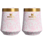 Swatch for Stanley 1913 Stanley 1913 x LoveShackFancy Reserve Wine Tumbler Set 2-pack 0.32L in Coquette Bow - Chantilly