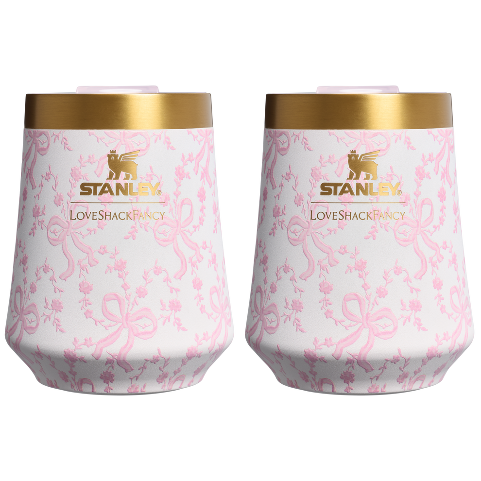 Stanley 1913 Stanley 1913 x LoveShackFancy Reserve Wine Tumbler Set 2-pack 0.32L in Coquette Bow - Chantilly