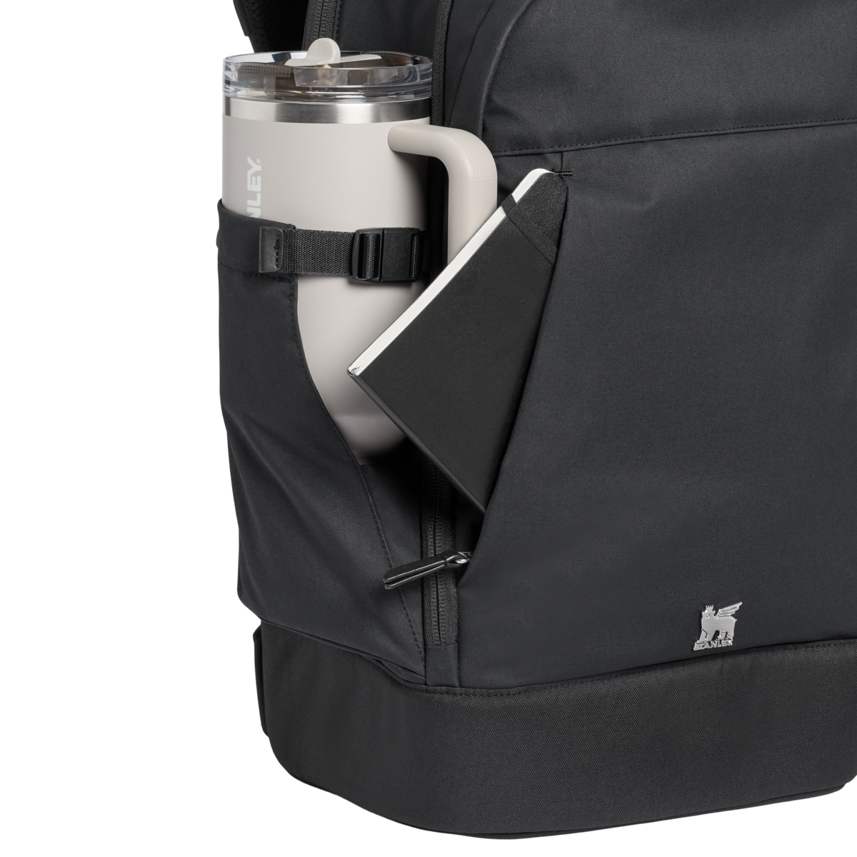 Stanley 1913 Standby Backpack 28.6L in Black | Front Pocket View