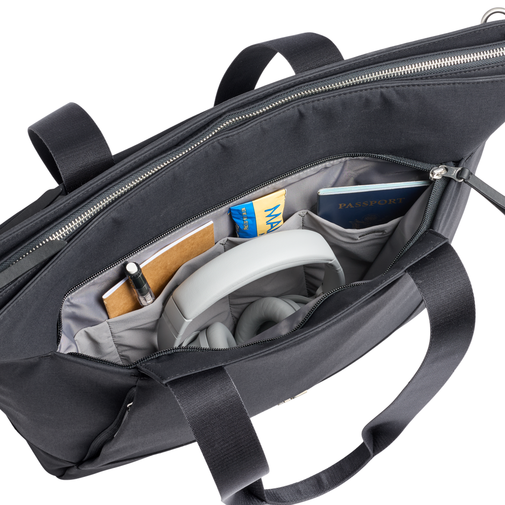 Stanley 1913 Standby Tote 20.6L in Black | Front Pocket View