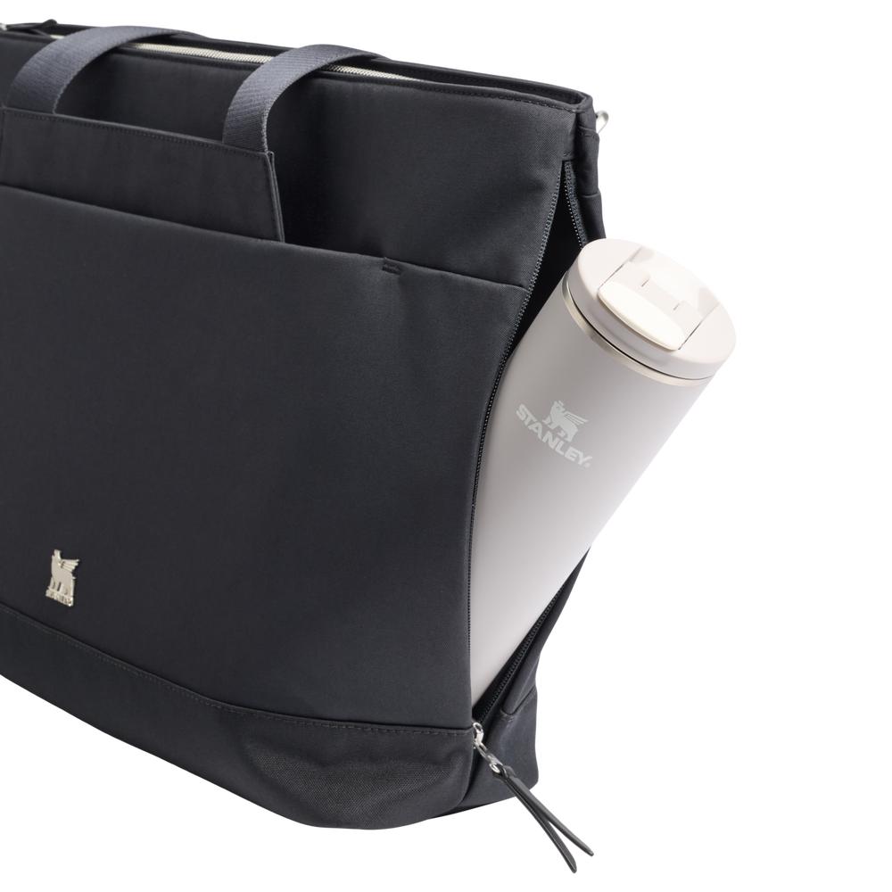 Stanley 1913 Standby Tote 20.6L in Black | Pocket View