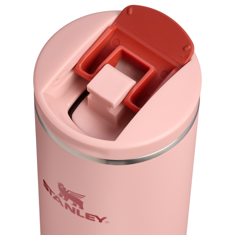 Stanley 1913 Transit Flip Top Mug 0.59L in Peach Rose | Lid Detailed View