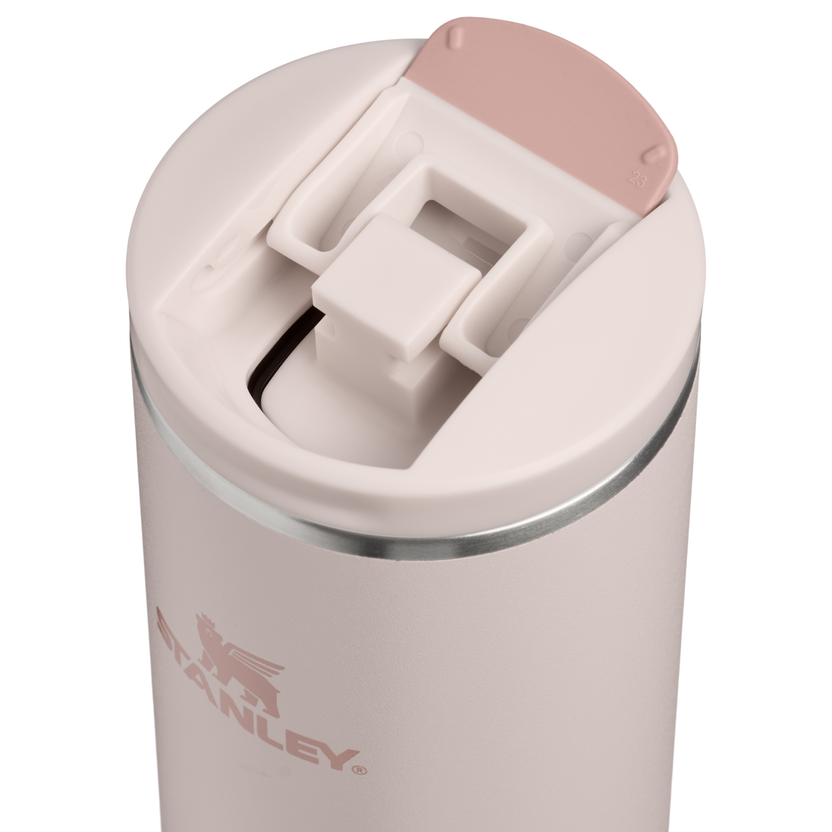 Stanley 1913 Transit Flip Top Mug 0.59L in Rose Quartz