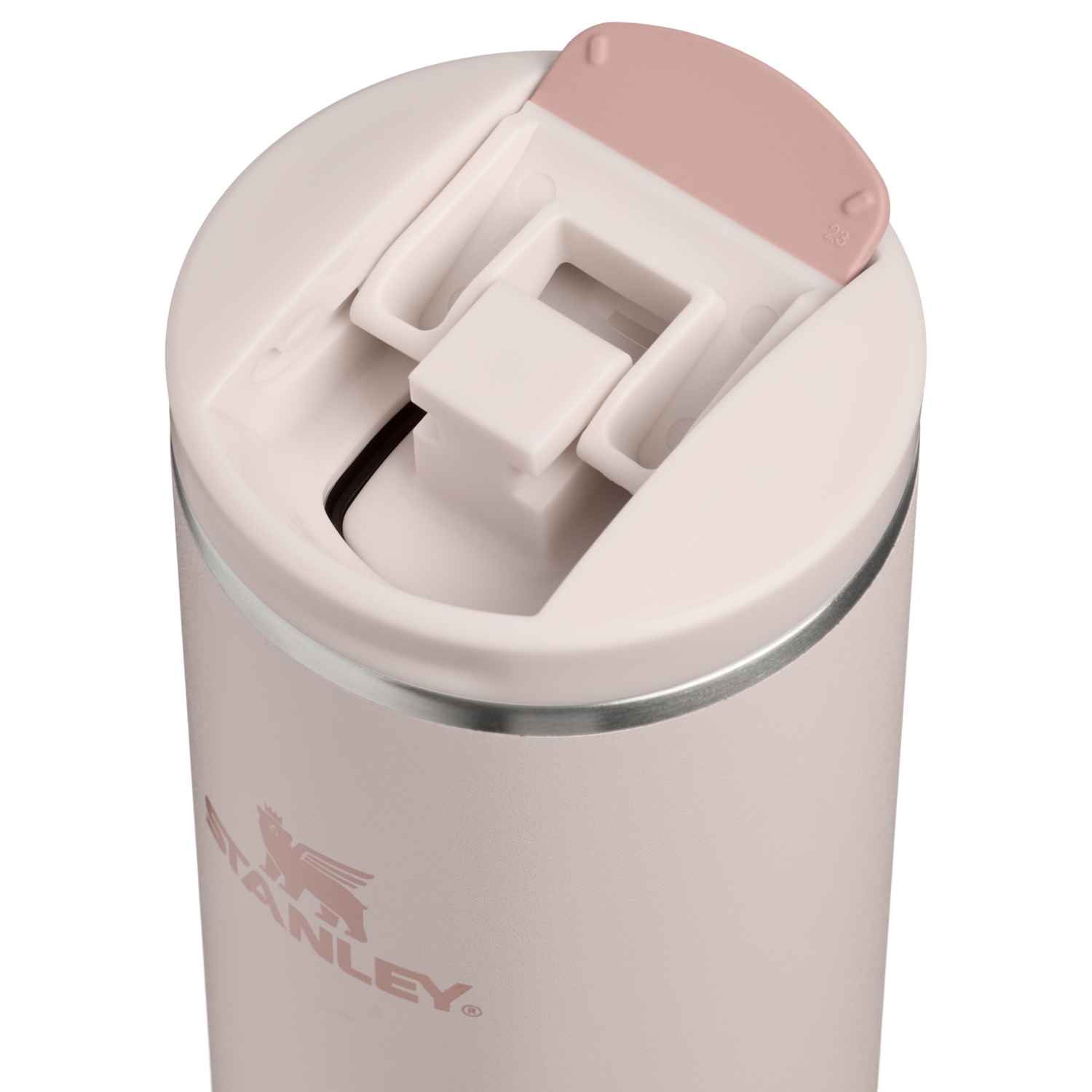 Stanley 1913 Transit Flip Top Mug 0.59L in Rose Quartz | View 1