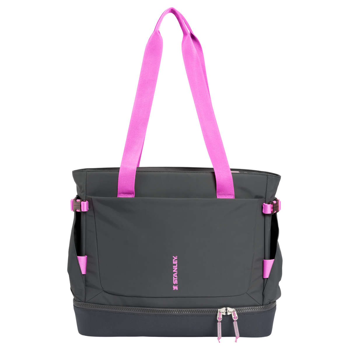 Stanley 1913 Vitalize™ Macro Method Tote 26.1L in Charcoal Hot Pink | Front View