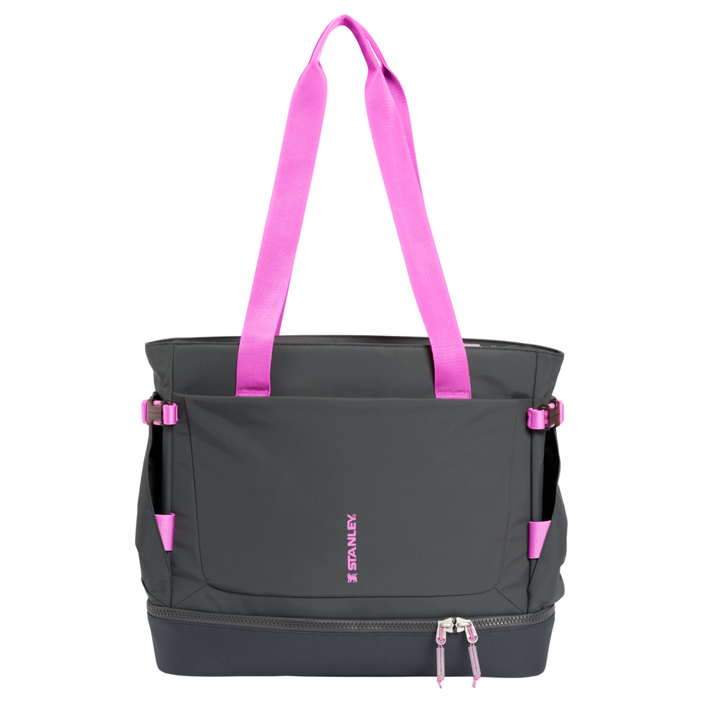 Stanley 1913 Vitalize™ Macro Method Tote 26.1L in Charcoal Hot Pink | Front View