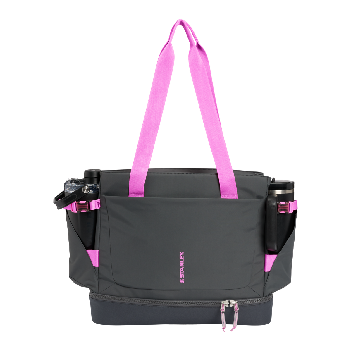 Stanley 1913 Vitalize™ Macro Method Tote 26.1L in Charcoal Hot Pink | Front View
